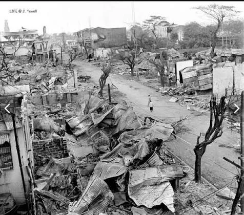 The ruins of Manila after the battle, March 1945