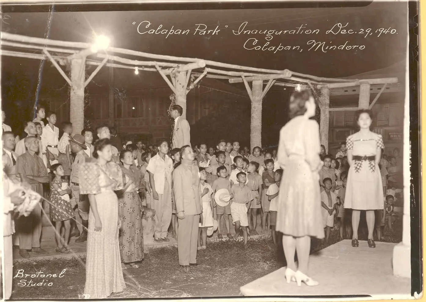 The inauguration of Calapan Park, December 1940