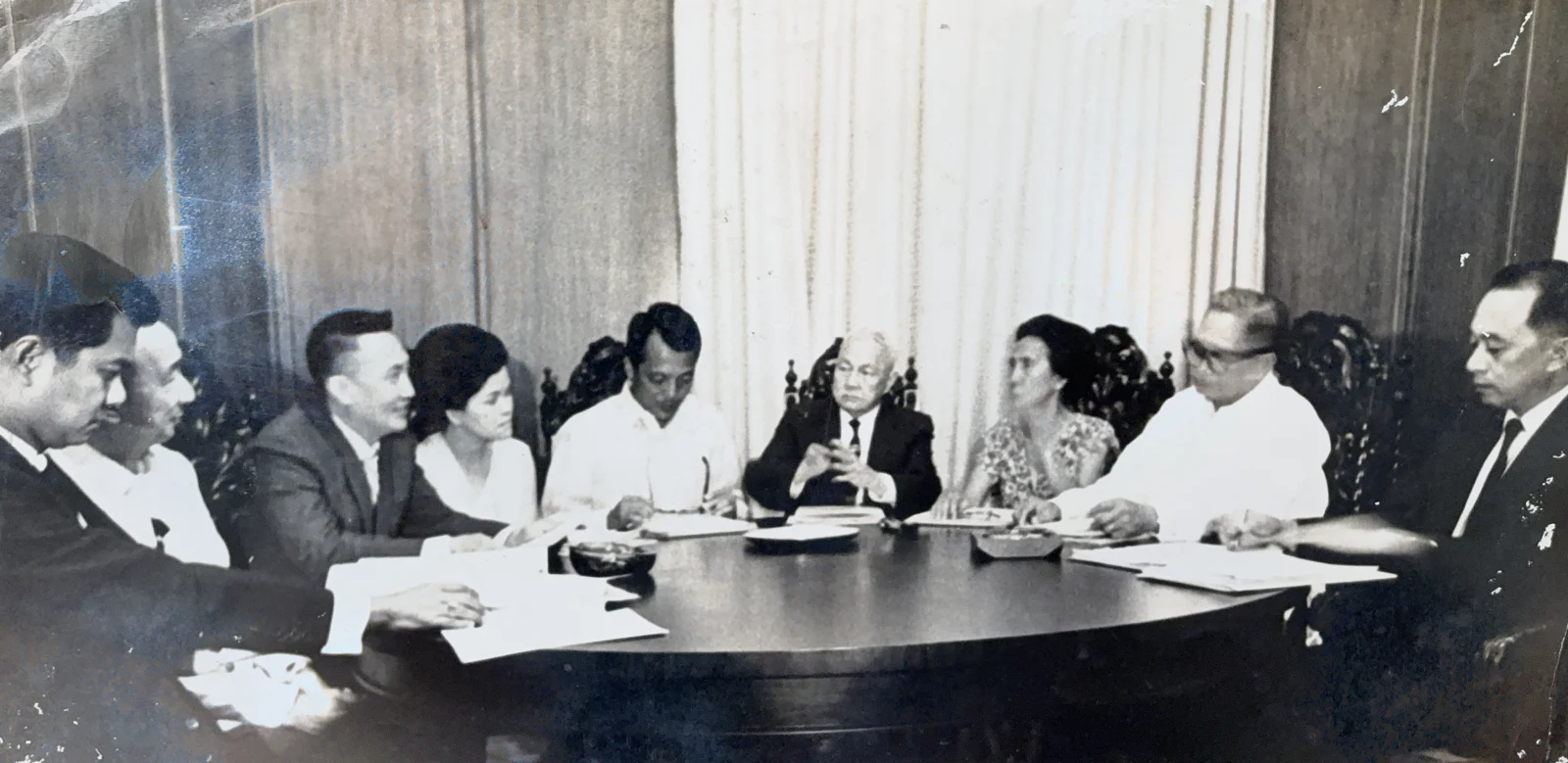 Hadji and Marieta Tejico Kalaw at a board meeting