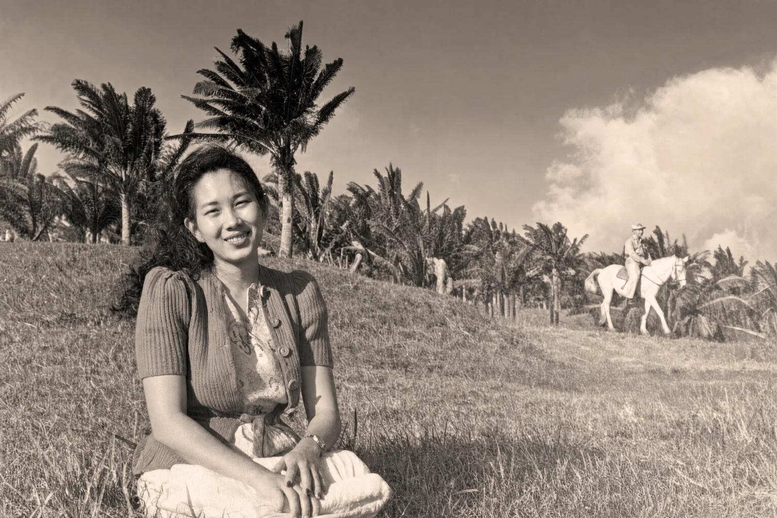 Corito at the farm in Negros