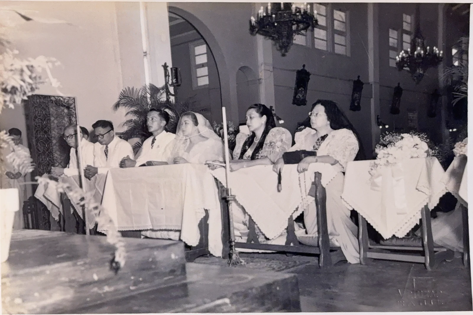The wedding Mass with the sponsors