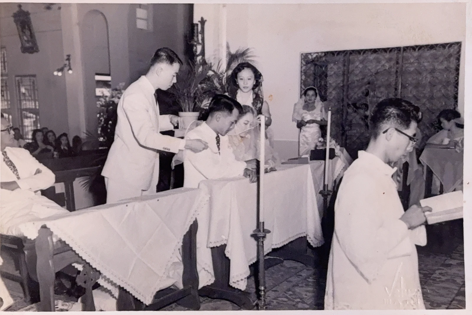 The veil, cord, and candle rites
