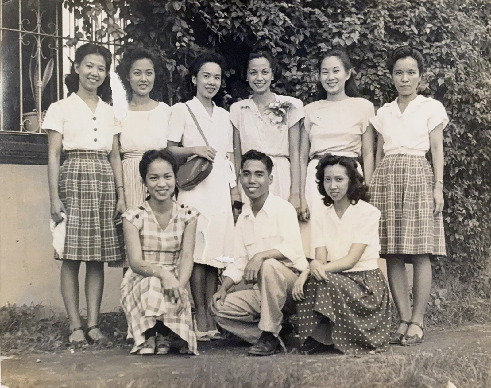 Corito with friends at UP Fine Arts
