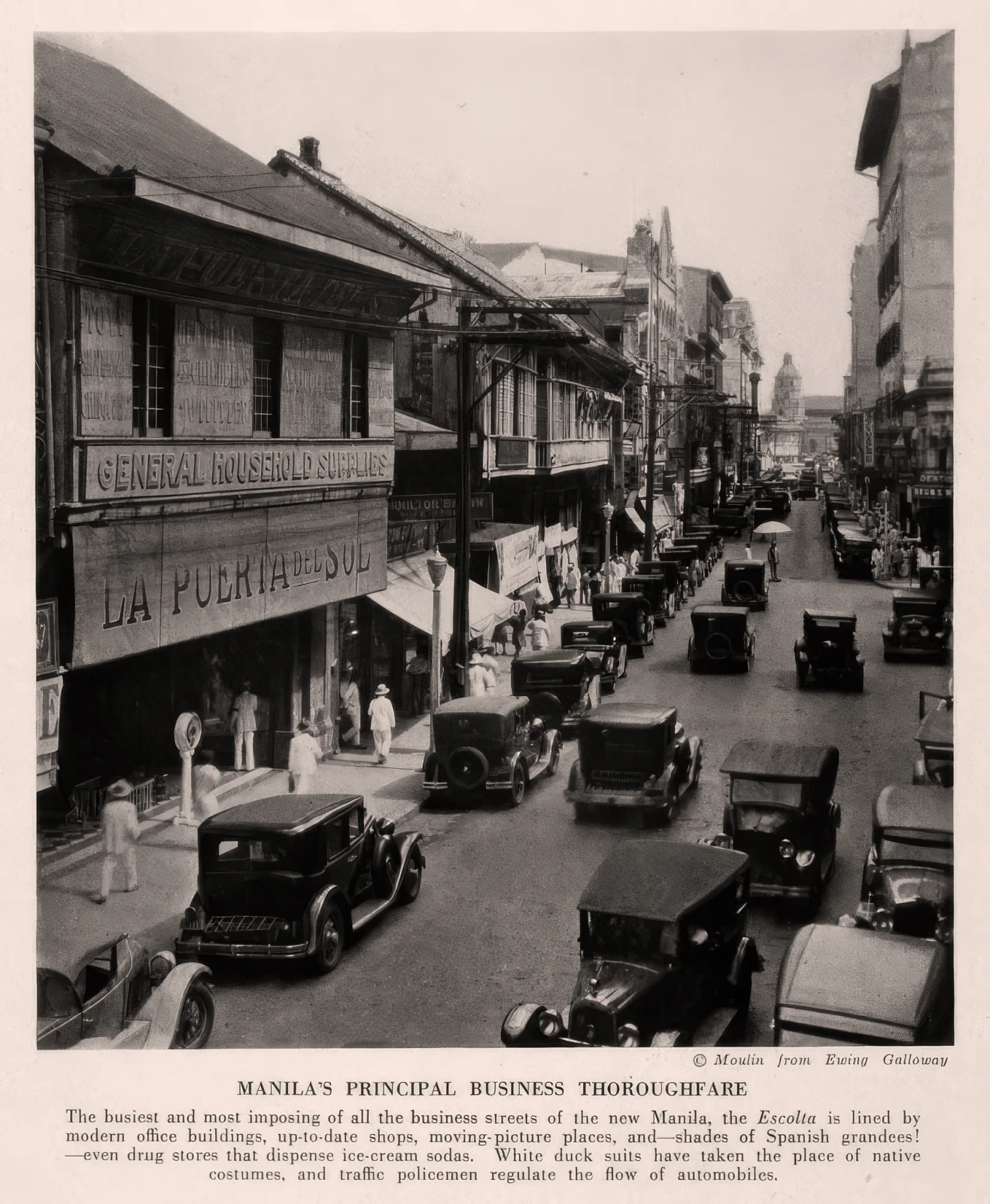 The Escolta, Manila's principal business street, in the 1930s